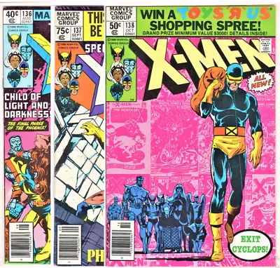 Buy UNCANNY X-MEN #136-137-138 (1980) Death Of Dark Phoenix High Grade High-Def Scan • 114.77£