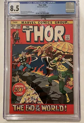 Buy Thor #200 - CGC 8.5 - “THE END OF THE WORLD” RAGNAROK - SPECIAL 200TH ISSUE • 86.97£