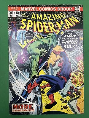 Buy Amazing Spider-Man #120 - STUNNING NEAR MINT 9.2 NM - Hulk Vs Spidey - Marvel • 99.94£