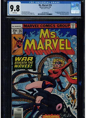 Buy Ms. Marvel #16 Cgc 9.8 Mint White Pages 1st Appear Cameo Mystique Mark Jewelers • 2,797.08£