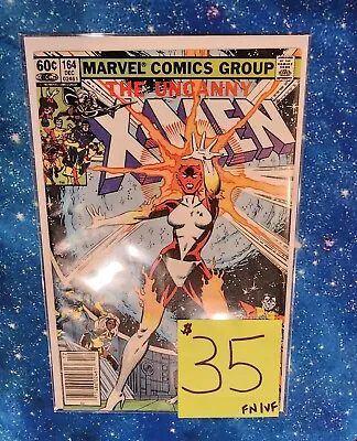 Buy UNCANNY X-MEN #164 NEWSSTAND!  1ST APP. CAROL DANVERS BINARY (Marvel 1982) • 27.98£