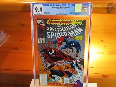 Buy Spectacular Spider-Man #201 - Carnage Venom Black Cat Marvel 1993 - 9.4  NM • 59.96£