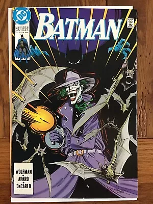 Buy Vintage BATMAN 450 & 451 DC COMIC 1990 JOKER MACHINE GUN COVER • 7.99£