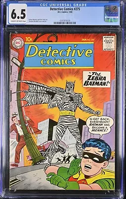 Buy Detective Comics #275 CGC 6.5! DC 1960 Zebra Batman! • 395.30£