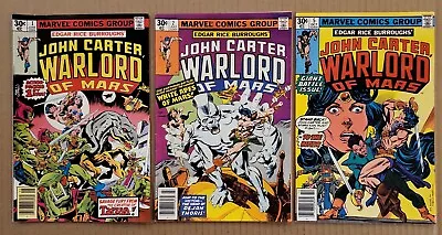 Buy John Carter Warlord Of Mars #1,2,5 Lot Of 3 Marvel 1977 VF Avg • 10.39£
