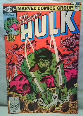 Buy The Incredible Hulk Marvel Comics 245 • 3.96£