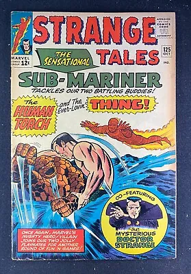 Buy Strange Tales (1951) #125 VG+ (4.5) Thing Sub-Mariner Battle Cover Jack Kirby • 47.96£