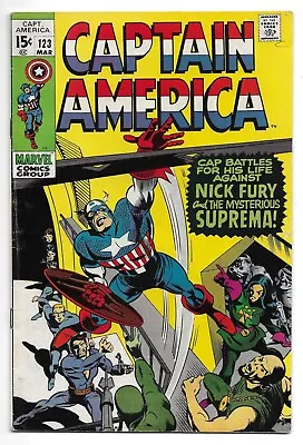 Buy Captain America #123 (Marvel Comics) *1st Appearance Of Suprema • 20.11£