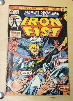 Buy Marvel Premiere 15 1st Appearance Of Iron Fist  No VALUE STAMP • 87.38£