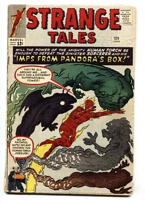 Buy STRANGE TALES #109 1963 Comic Book MARVEL-HUMAN TORCH-JACK KIRBY- VG- • 230.60£