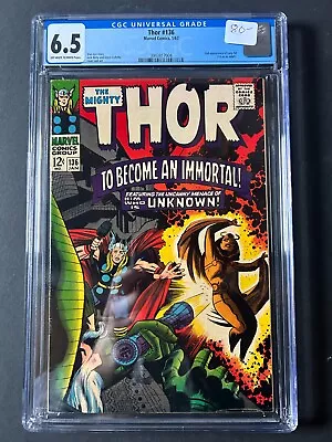 Buy Thor #136  CGC 6.5  2nd App. Lady Sif    ( OW-White Pages) • 63.24£