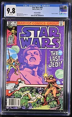 Buy Marvel Star Wars #49 - Cgc 9.8 - Wp - Nm/mt - Newsstand Ed. Last Jedi • 116.62£