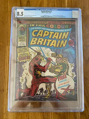 Buy Captain Britain #2 - Marvel Comics - 1976 - Inc Boomerang - Cgc 8.5 • 120£