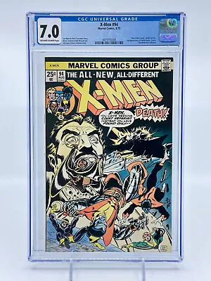 Buy X-Men #94 CGC 7.0 Off-White To White Pages New X-Men Team Begins 1975 Marvel • 539.67£