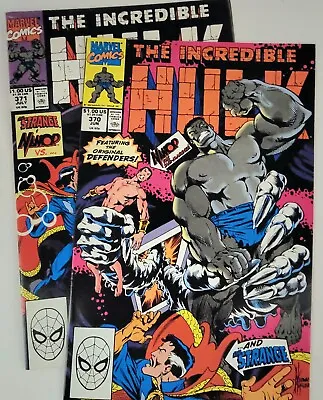 Buy Incredible Hulk #370 And #371  Marvel Comics 1990 Defenders  • 7.91£
