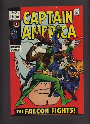 Buy Captain America 118 (VGF) 2nd App Falcon! Stan Lee, Gene Colan 1969 Marvel S862 • 43.36£