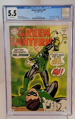 Buy DC Comics Green Lantern #59 CGC 5.5 First Guy Gardner, Origin Retold • 446£