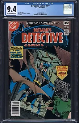 Buy Detective Comics #477 (May-June 1978) - CGC 9.4 - 4248293009 • 47.50£