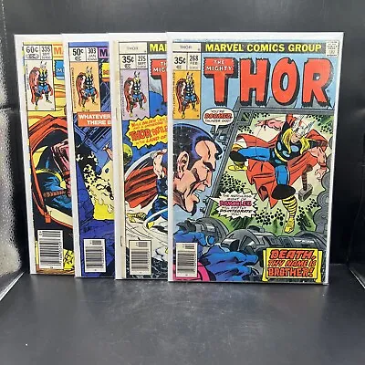 Buy MIGHTY THOR #s 268 275 303 & 335 Marvel 1978 PENCE! WALTER SIMONSON ART(A43-28) • 13.43£