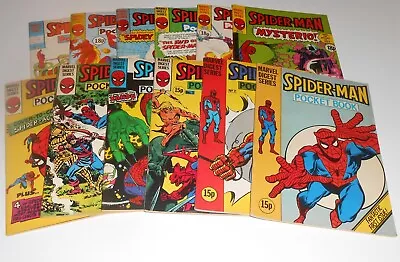 Buy 12x AMAZING SPIDER-MAN POCKET BOOK No.1-6 11-17 Lot Marvel UK 1980 Higher Grade • 55£