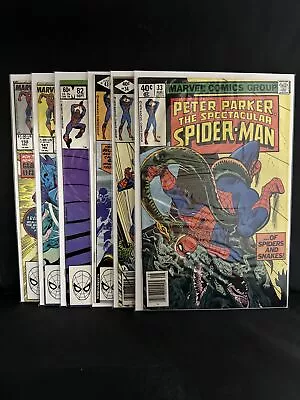 Buy Peter Parker Spectacular Spider-Man Lot #’s 33 34 43 82 147 158 Marvel • 19.70£