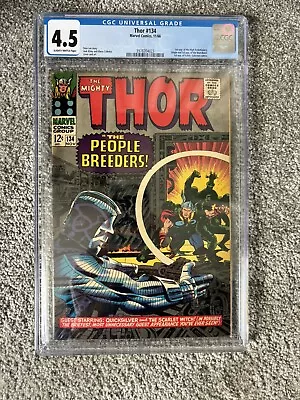 Buy Thor #134 Cgc 4.5 1st Appearance High Evolutionary 1966 Key • 120£