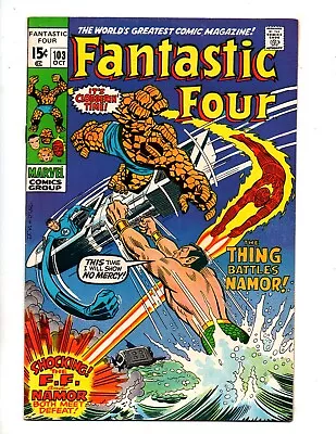 Buy Fantastic Four #103  Vf 8.0   The Thing Battles Namor  • 45.28£
