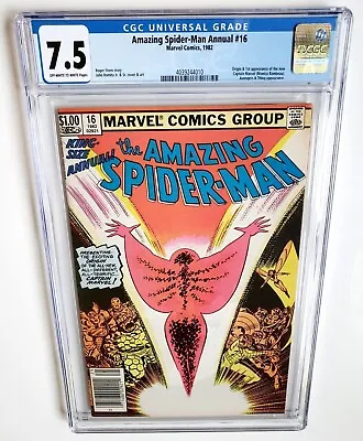 Buy Amazing Spider-man Annual #16 Cgc 7.5 +1st App New Captain Marvel+ *newsstand* • 30.97£