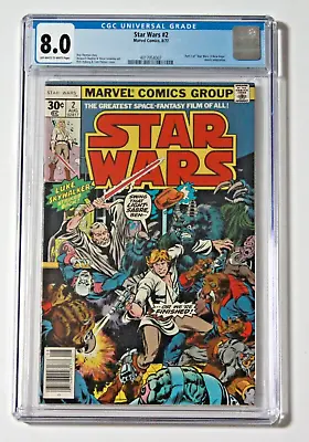 Buy STAR WARS #2 (Marvel) 8/77 💥CGC 8.0💥 1st Han Solo & Chewbacca - Newly Graded • 91.91£