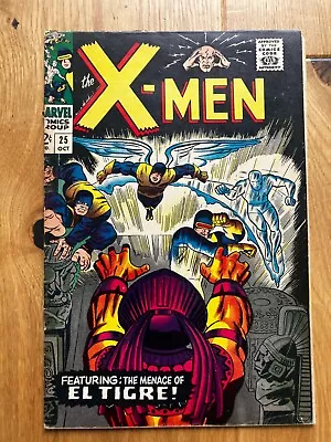 Buy The X-Men 25 Marvel 1966 FN 1st El Tigre Roy Thomas Jack Kirby Silver Age KEY • 39.99£