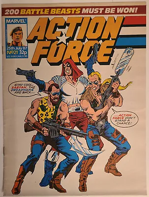 Buy Marvel UK ACTION FORCE #21 (1987) G.I. Joe A Real American Hero • 19.71£