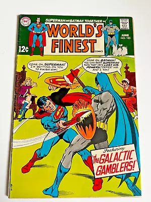 Buy WORLD'S FINEST No 185 SUPERMAN And BATMAN In The Galactic Gamblers June 1969 • 4£