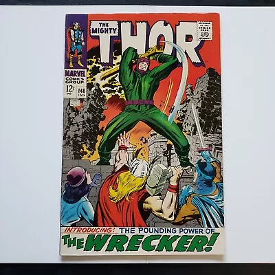 Buy Mighty Thor #148 Vol. 1 (1966) 1968 Marvel Comics First App. Of The Wrecker! • 83.01£