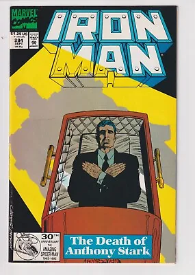 Buy Iron Man Vol 1 # 284 - Death Of Tony Stark - Marvel Comics - September 1992 • 42.64£