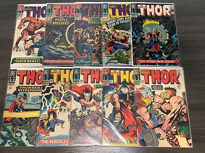 Buy Thor Silver Age Comic Lot 10 Issues 126-135 Straight Run Avg FN Condition • 466.05£