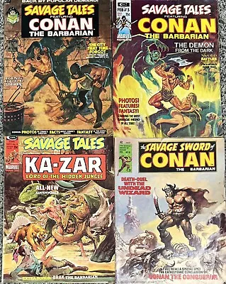 Buy SAVAGE TALES MAGAZINE 2, 3 & 6 (1973) & Savage Sword Of Conan 10 (1975) VG Lot • 23.74£