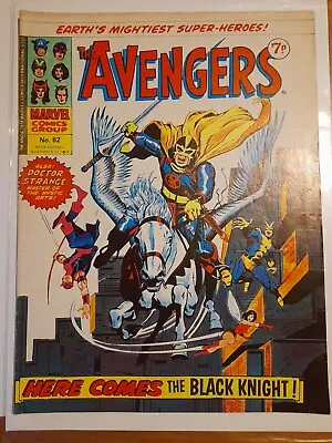 Buy The Avengers #62 UK Nov 1974 FINE+ 6.5 1st App Of Black Knight Reprint 3 Of 4 • 16.99£
