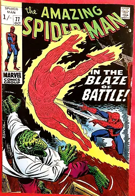 Buy Spider-Man 77 Marvel Silver Age 1969 The Human Torch And The Lizard • 46.99£