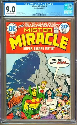 Buy Mister Miracle #18 (1974) CGC 9.0 OW/W  Kirby - Royer  New Gods - Barda  • 78.98£