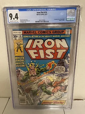 Buy Iron Fist #14 CGC 9.4 NM 1st Full Sabretooth Victor Creed Marvel Comics 1977 • 734.85£