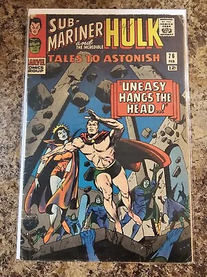 Buy Tales To Astonish #76 (1966) Sub-Mariner & Hulk Silver Age Marvel Comics VG-FN  • 13.40£