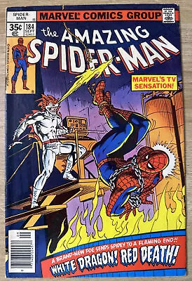 Buy Amazing Spider-Man #184 1978 Marvel Comics 1st Appearance The White Dragon • 5.60£