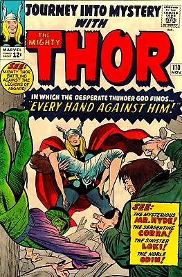 Buy Marvel- Journey Into Mystery #110 (1964) Thor, Loki, Hyde W/Pin-up. Jack Kirby • 199.08£