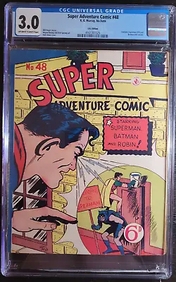 Buy 1950 Super Adventures Comics 48 CGC 3.0 Batman Superman Robin World's Finest • 363.23£