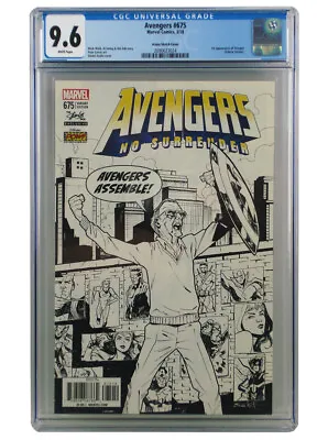 Buy Avengers No Surrender #675 Stan Lee Box Exclusive CGC Graded 9.6 Sketch Cover • 159.86£