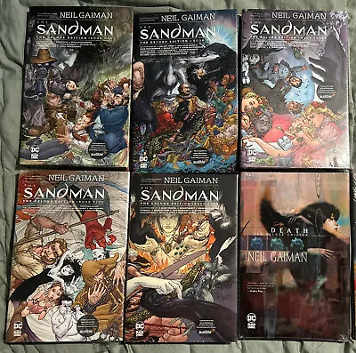 Buy Neil Gaiman SANDMAN Deluxe Edition HC 1-5 + OVERTURE + DEATH Complete Set • 158.60£