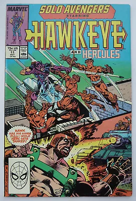 Buy Solo Avengers #11 - Starring Hawkeye & Hercules Marvel October 1988 VF 8.0 • 4.75£
