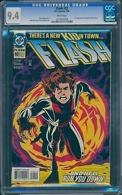 Buy Flash #92 1994 CGC 9.4 White Pages! • 64.34£