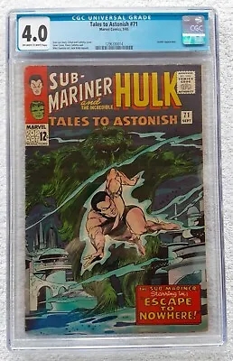 Buy Tales To Astonish #71 (Marvel, 9/65) CGC 4.0 VG (starring: Sub-Mariner & Hulk) • 78.08£
