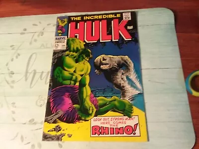 Buy 1968 Marvel The Incredible Hulk #104 - Death Of Rhino • 55.96£